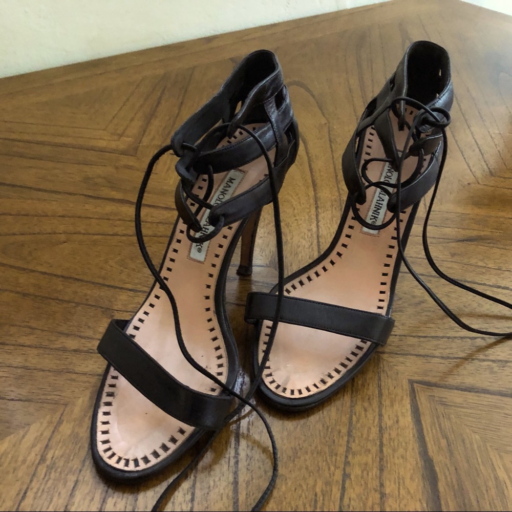 Manolo Blahnik Lattice Sandals